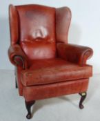 20TH CENTURY CHESTERFIELD WINGBACK ARMCHAIR