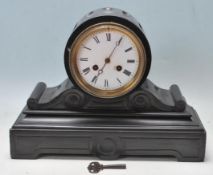 ANTIQUE 19TH CENTURY VICTORIAN BARREL MANTEL CLOCK