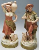 20TH CENTURY ROYAL DUX CERAMIC FIGURINES