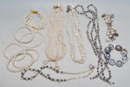 GROUP OF CONTEMPORARY PEARL JEWELLERY