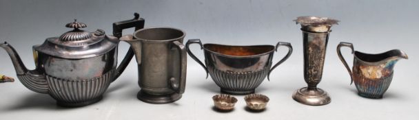 ANTIQUE HALLMARKED SILVER, SILVER PLATE AND PEWTER