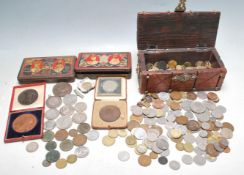 COLLECTION OF ANTIQUE AND LATER COINS AND MEDALLIONS