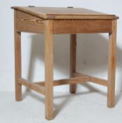 RETRO EARLY 20TH CENTURY SCHOOL DESK WITH HINGED TOP