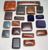 NNETEEN VINTAGE AND ANTIQUE JEWELLERS BOXES