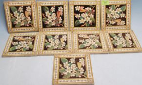 COLLECTION OF NINE 20TH CENTURY VINTAGE TILES