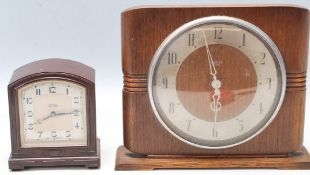 TWO MID CENTURY SMITHS CLOCKS WITH 200/250V ELECTRICAL MOVEMENT