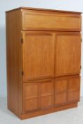 NATHAN - SQUARES - BRITISH MODERN DESIGN - RETRO VINTAGE TEAK WOOD TV CUPBOARD