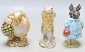 THREE BESWICK BEATRIX POTTER FIGURINES