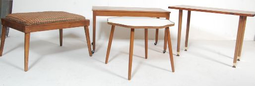 FOUR VINTAGE RETRO 20TH CENTURY COFFEE TABLES