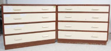 TWO VINTAGE RETRO 1960’S PEDESTAL CHEST OF DRAWERS