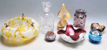 COLLECTION OF VINTAGE RETRO 20TH CENTURY STUDIO ART GLASS VASES