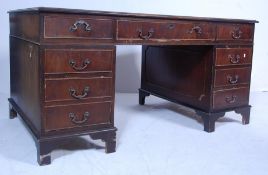 ANTIQUE STYLE VICTORIAN REVIVAL MAHOGANY DESK
