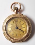 20TH CENTURY 9CT GOLD FOB POCKET WATCH