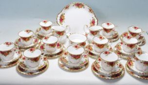 TWELVE PERSON ROYAL ALBERT - OLD COUNTRY ROSES TEA SET