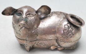 MID 20TH CENTURY SOUTH EAST ASIAN PIG SHAPED TRINKET BOX