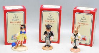 COLLECTION OF THREE ROYAL DOULTON BUNNYKINS FIGURINES