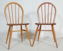 ERCOL - TWO RETRO VINTAGE HOOPBACK DINING CHAIRS