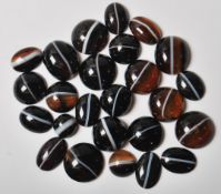 25 ANTIQUE BANDED AGATE STONES