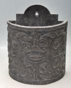 ANTIQUE 19TH CENTURY VICTORIAN DEMI LUNE LEAD PLANTER