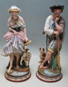 PAIR OF ANTIQUE FRENCH BISQUE FIGURINES