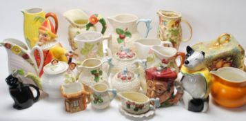LARGE QUANTITY OF VINTAGE 20TH CENTURY JUGS, TEAPOTS AND CERAMIC WARE BY SHORTER & SON
