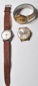 THREE VINTAGE MENS WRISTWATCHES