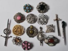15 VINTAGE MIXED SCOTTISH BROOCHES