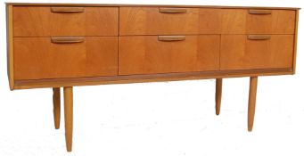 RETRO 20TH CENTURY SIX DRAWERS TEAK WOOD SIDEBOARD CREDENZA