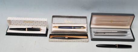 COLLECTION OF VINTAGE 20TH CENTRUY PARKER PENS