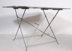 RETRO FRENCH METAL FOLDING CAFE / GARDEN DINING TABLE