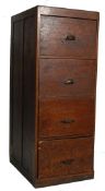 RETRO VINTAGE OFFICE INDUSTRIAL OAK 1930S ART DECO ERA FILING CABINET