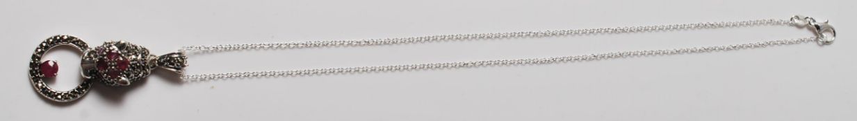 STAMPED .925 STERLING SILVER CARTIER STYLE PENFANT NECKLACE