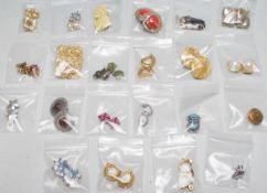 22 PAIRS OF VINTAGE CLIP ON EARRINGS