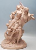 CUPID AND PSYCHE - AFTER CLODION - CLAUDE MICHEL - GROUP FIGURINES SCULPTURE