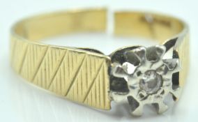 1970'S 18CT GOLD AND DIAMOND RING