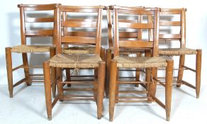 SET OF SIX EARLY 20TH CENTURY ECCLESIASTICAL CHAPEL DINING CHAIRS