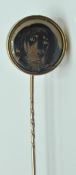 VICTORIAN JOHN WILLIAM BAILEY CANINE PORTRAIT MINIATURE STICK PIN