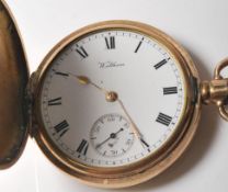 ANTIQUE WALTHAM GIANT MENS GILT POCKET WATCH