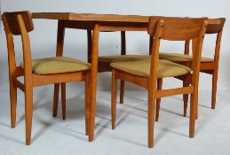 1970’S FORMICA TOP DINING TABLE AND FOUR CHAIRS