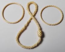 ANTIQUE AFRICAN IVORY JEWELLERY SUITE