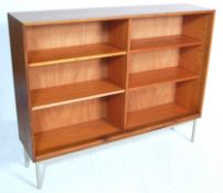 RETRO 20TH CENTURY DANISH INSPIRED TEAK WOOD BOOKCASE CABINET