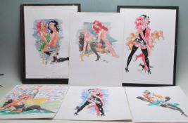 GT RIACH - EDINBURGH - COLLECTION OF SIX ORIGINAL ARTWORKS