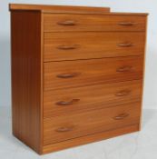 RETRO VINTAGE 1970S DANISH INSPIRED TEAK WOOD CHEST OF DRAWERS