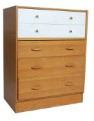 MID CENTURY OAK G-PLAN BRANDON PEDESTAL CHEST OF DRAWERS