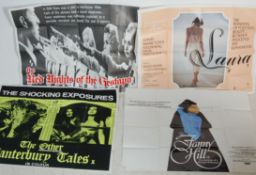 COLLECTION OF EROTIC / X CERTIFICATE BRITISH QUAD CINEMA POSTERS