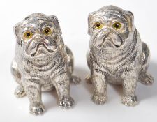 .800 SILVER PUG TABLE CONDIMENTS
