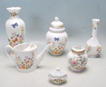 GROUP OF SIX 20TH CENTURY AYNSLEY FINE BONE CHINA CERAMIC WARE