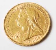 1900 VICTORIAN SOVEREIGN GOLD COIN