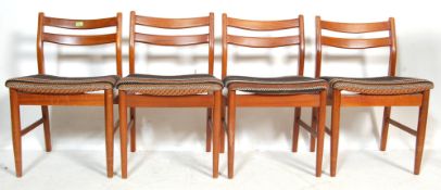 FOUR VINTAGE 20TH CENTURY TEAK WOOD DINING CHAIRS