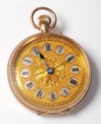 MID CENTURY 9CT GOLD FOB POCKET WATCH